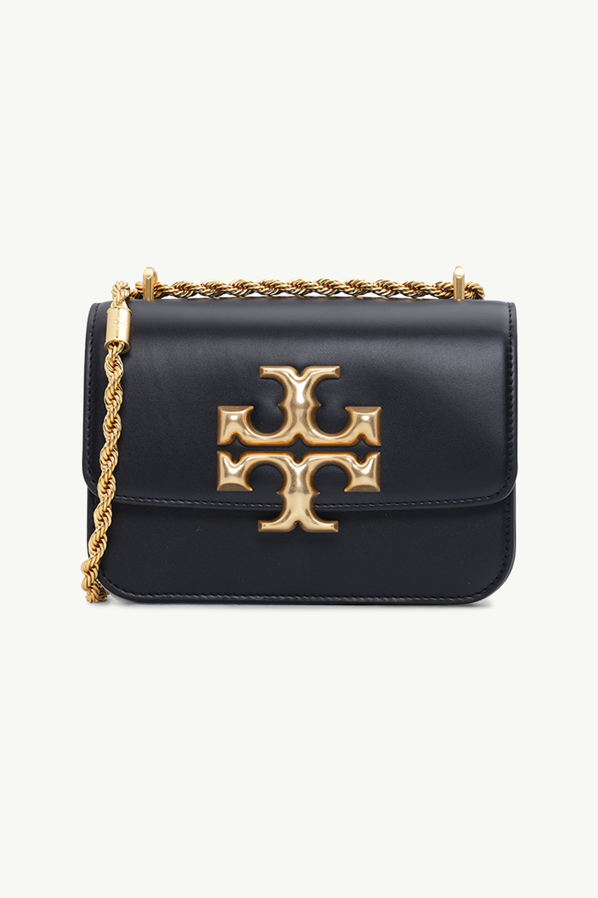 TORY BURCH Small Eleanor Convertible Shoulder Bag in Black GHW 0