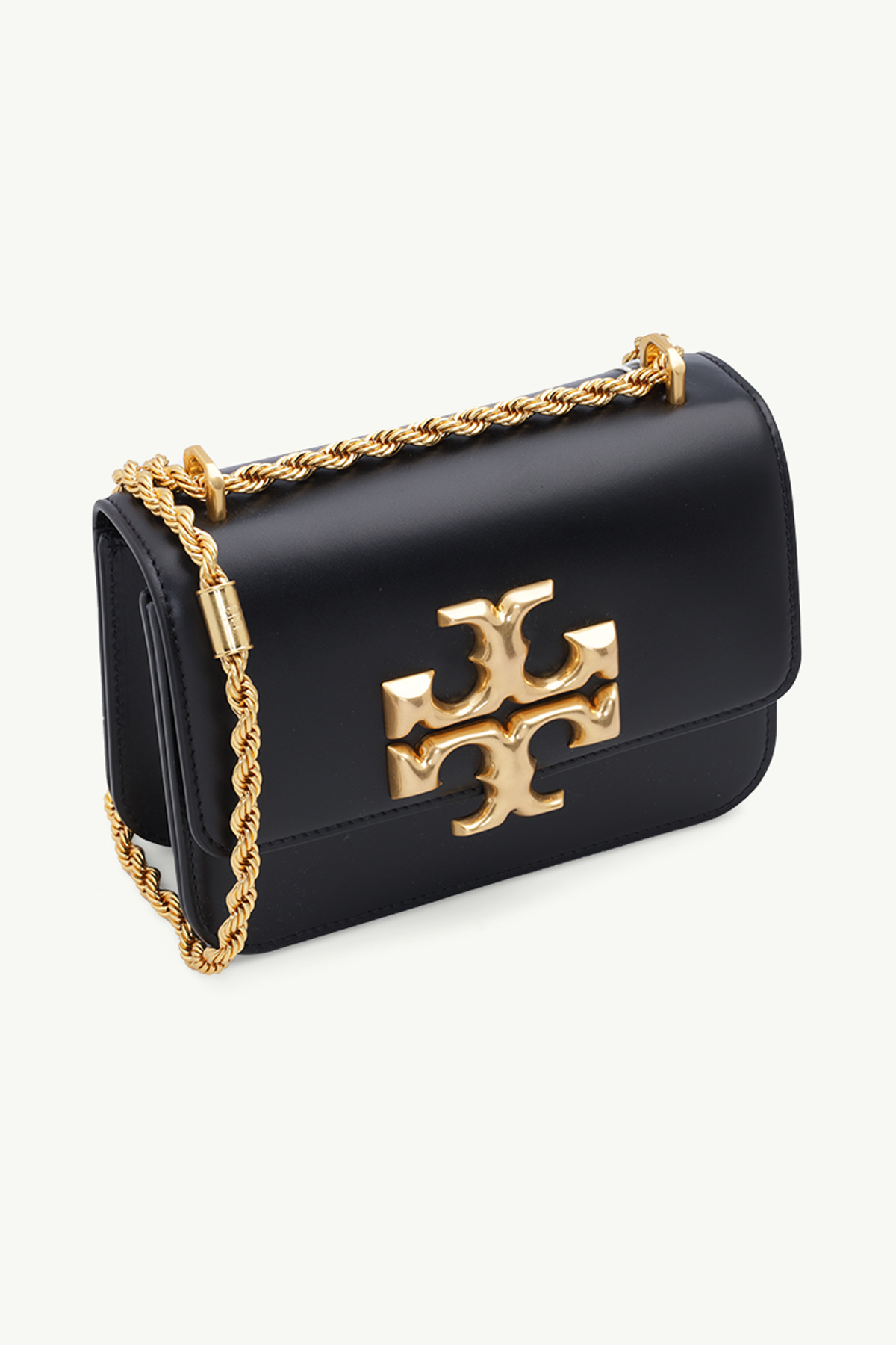 TORY BURCH Small Eleanor Convertible Shoulder Bag in Black GHW 2