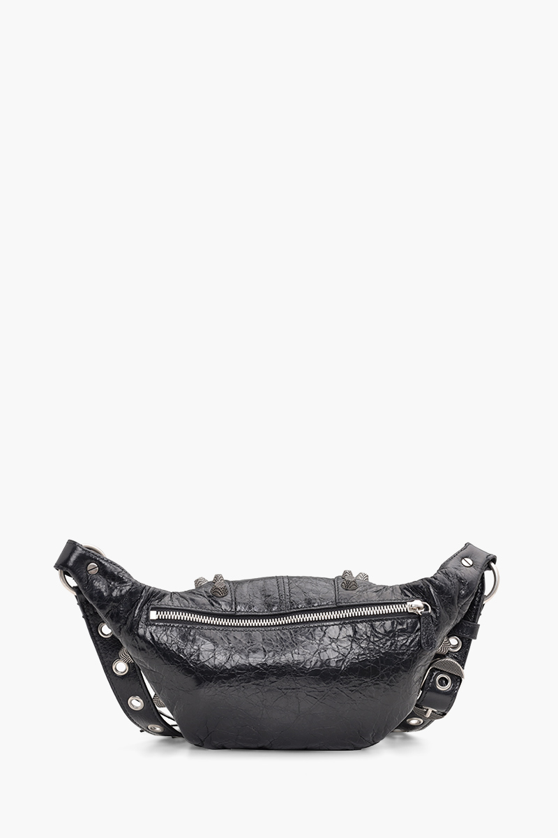 BALENCIAGA Small Le Cagole Beltpack in Black Arena Lambskin 1