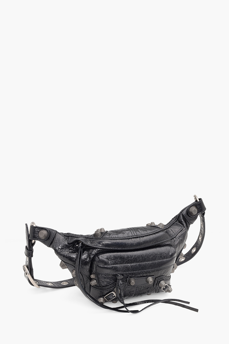 BALENCIAGA Small Le Cagole Beltpack in Black Arena Lambskin 2