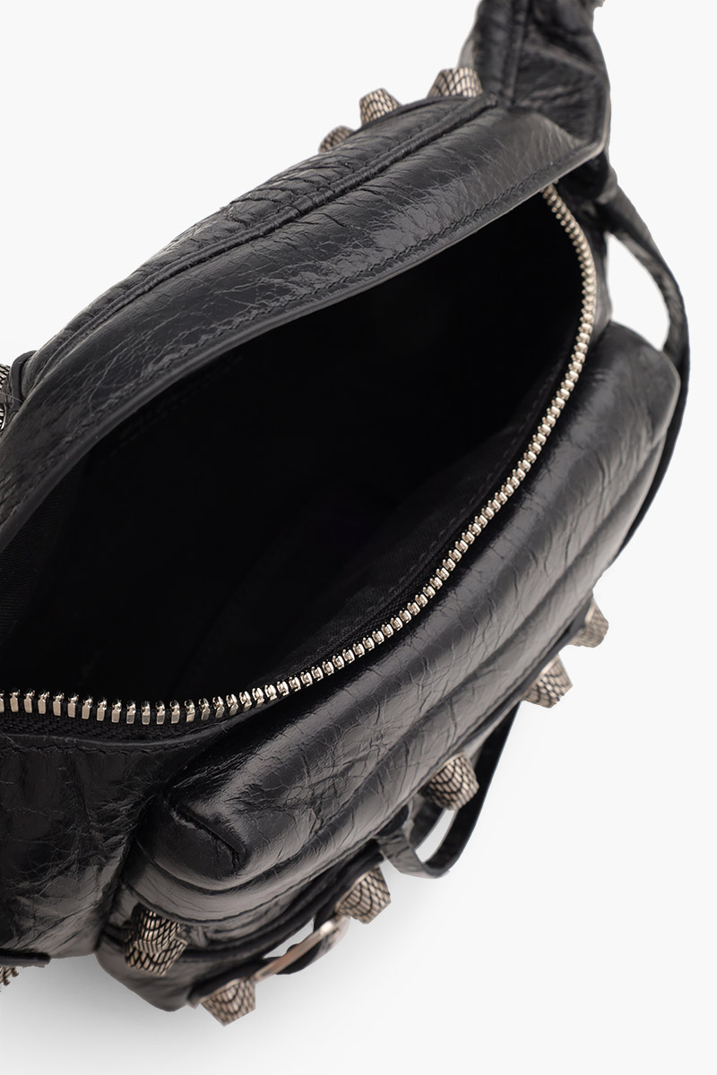 BALENCIAGA Small Le Cagole Beltpack in Black Arena Lambskin 3