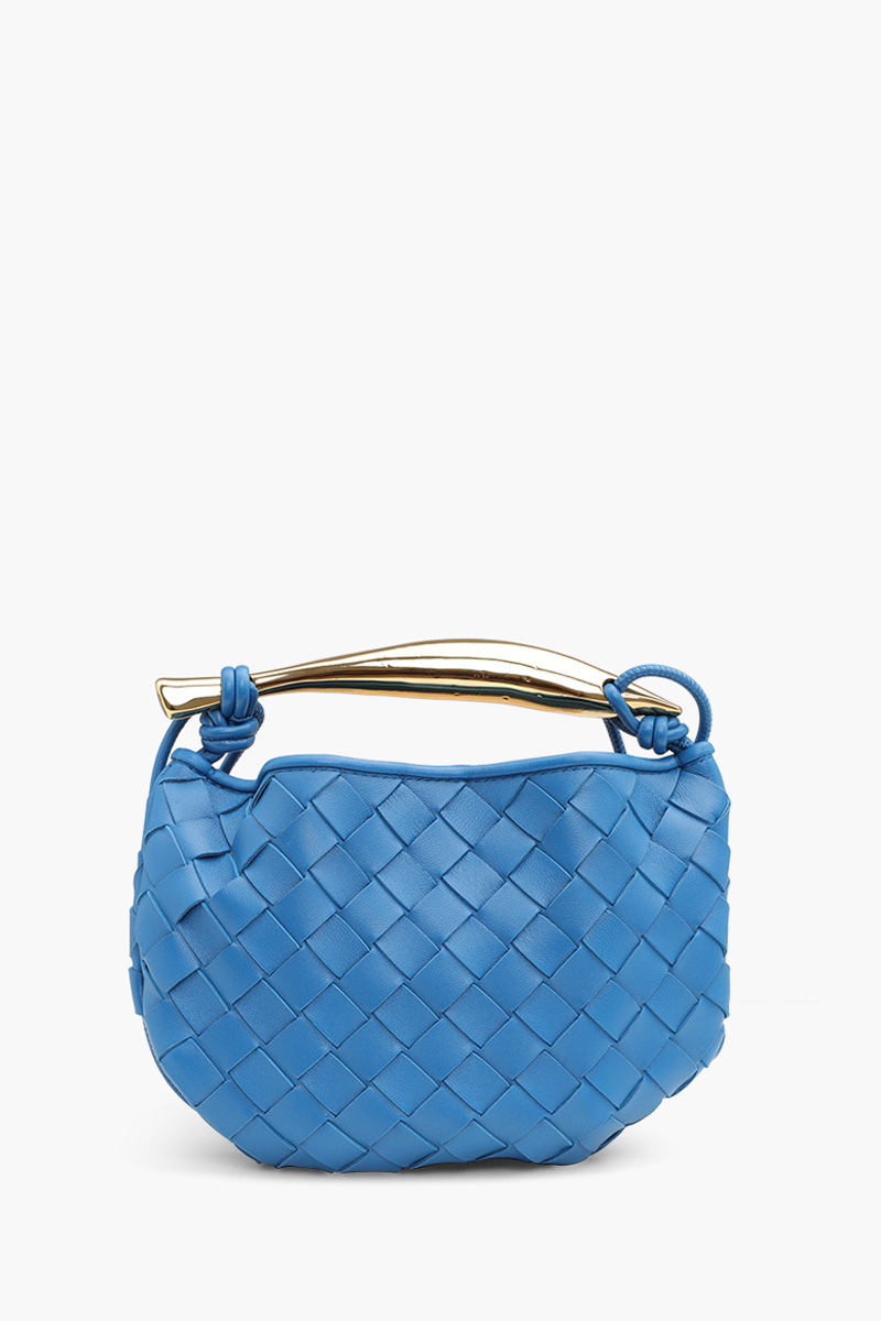 BOTTEGA VENETA Mini Sardine Intrecciato Handbag in Blue 1