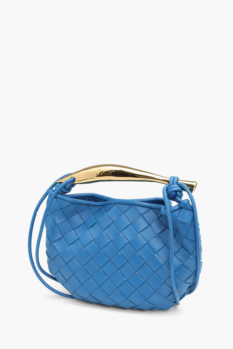 BOTTEGA VENETA Mini Sardine Intrecciato Handbag in Blue 2