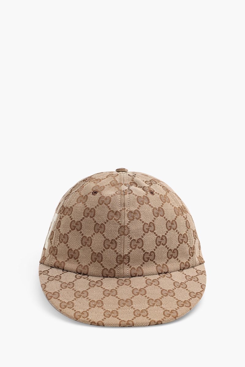 GUCCI GG Motif 25 Gucci Baseball Cap in Beige/Ebony Canvas 0