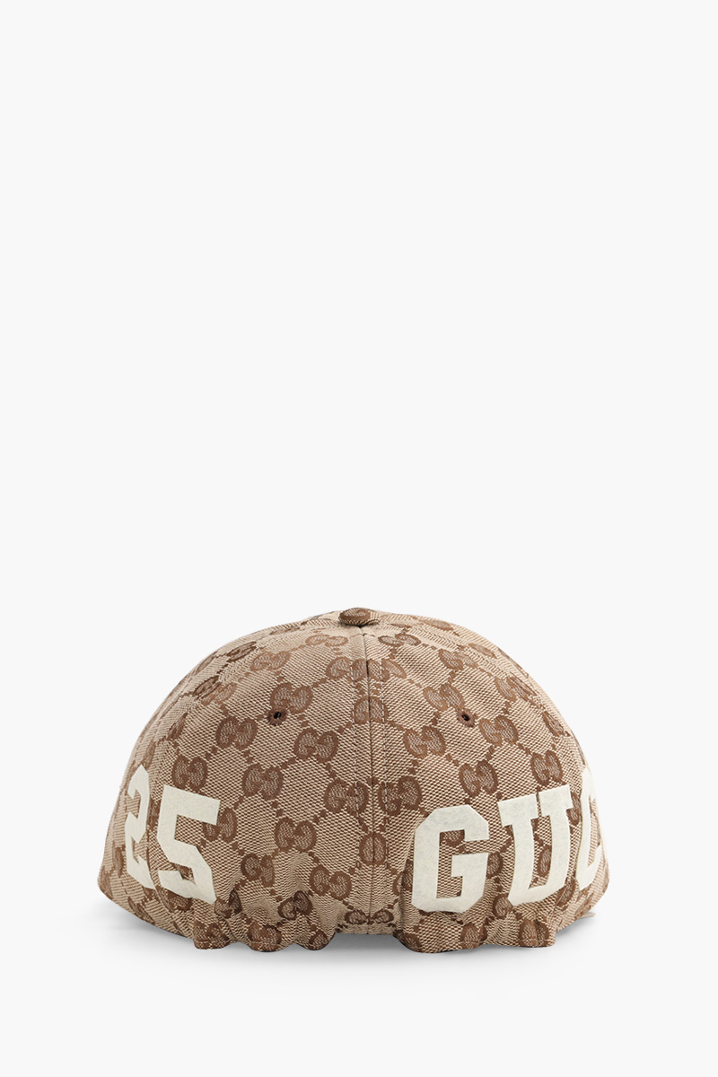 GUCCI GG Motif 25 Gucci Baseball Cap in Beige/Ebony Canvas 1