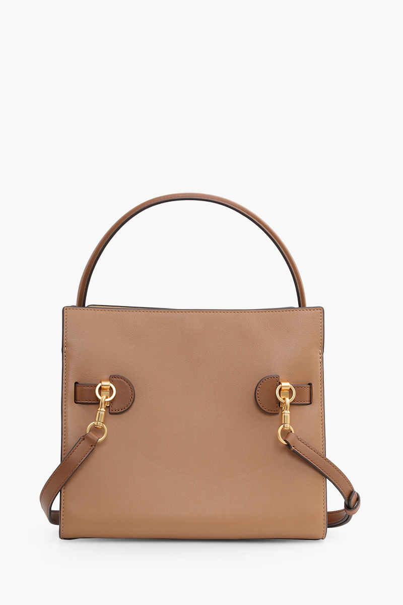 TORY BURCH Small Lee Radziwill Double Bag in Tiramisu 1