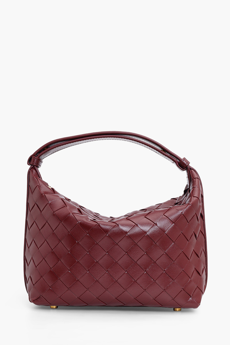 BOTTEGA VENETA Mini Wallace Intrecciato Shoulder Bag in Barolo Soft Calfskin 0