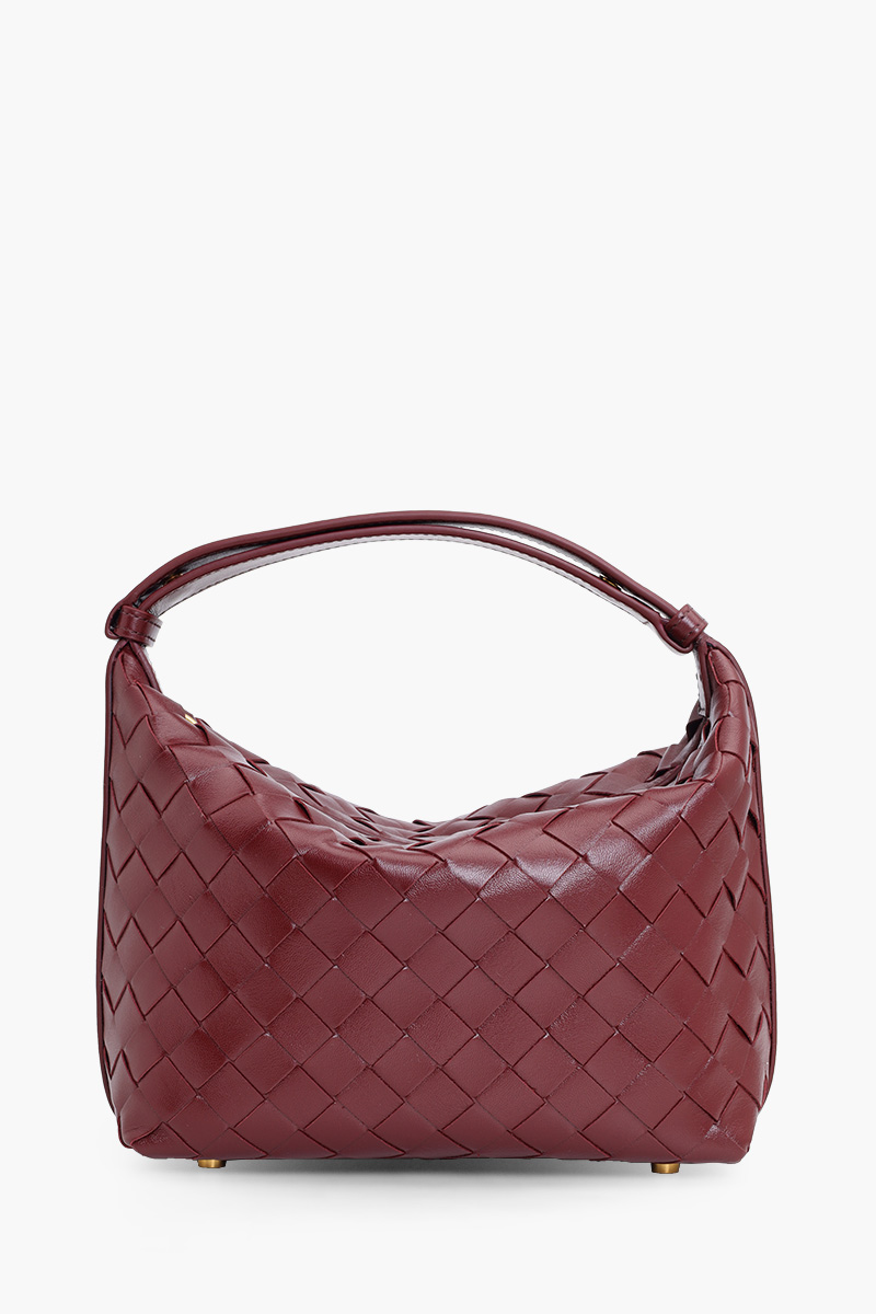 BOTTEGA VENETA Mini Wallace Intrecciato Shoulder Bag in Barolo Soft Calfskin 1