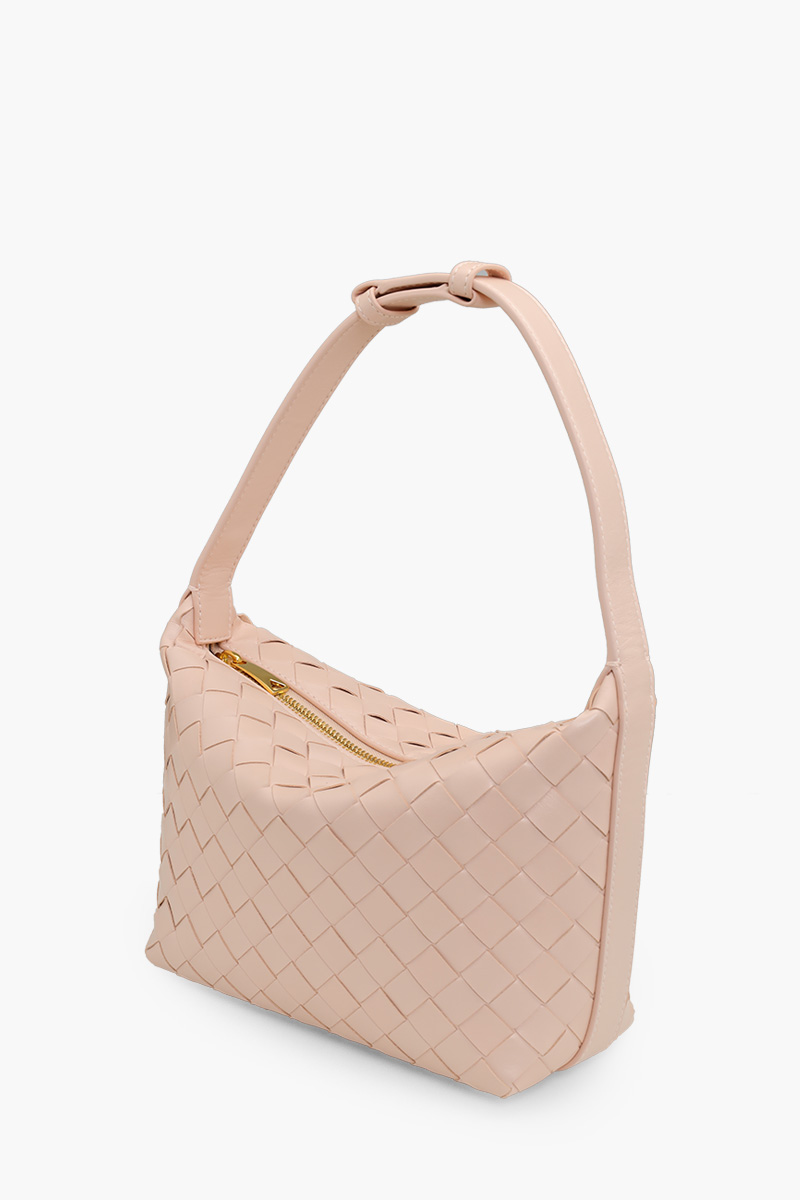 BOTTEGA VENETA Mini Wallace Intrecciato Shoulder Bag in Cameo Soft Calfskin 2