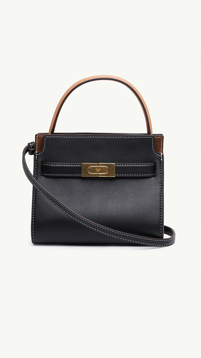 TORY BURCH Lee Radzwill Petite Double Bag in Black 0