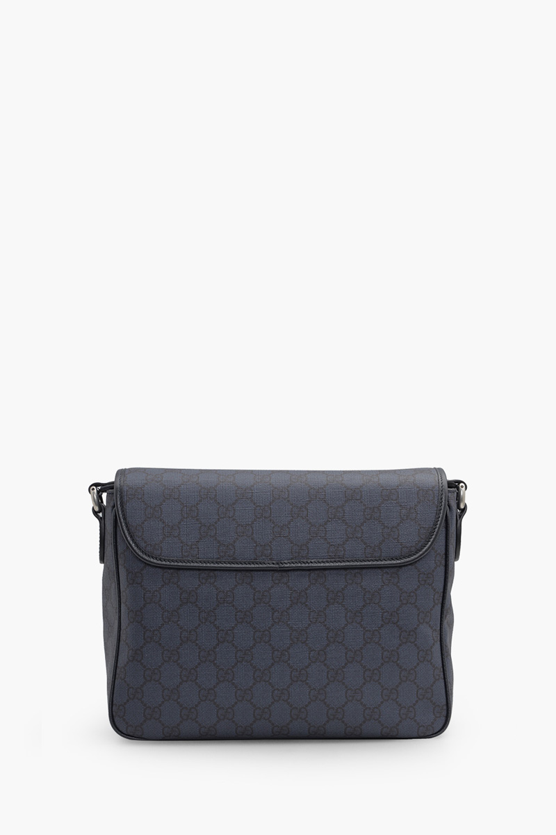 GUCCI Men GG Supreme Ophidia Shoulder Bag in Blue/Black Tender Canvas  1