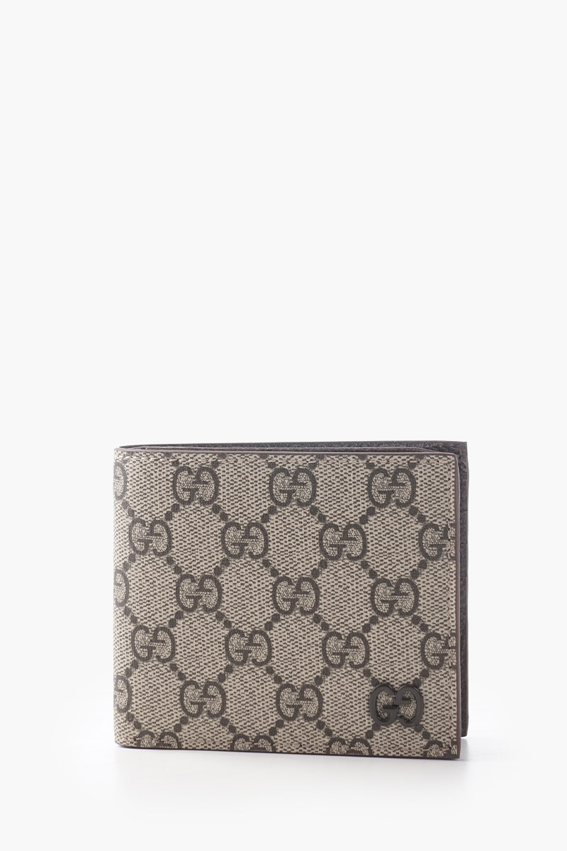 GUCCI GG Supreme Wallet in Beige/Ebony/Brown with GG Detail 0