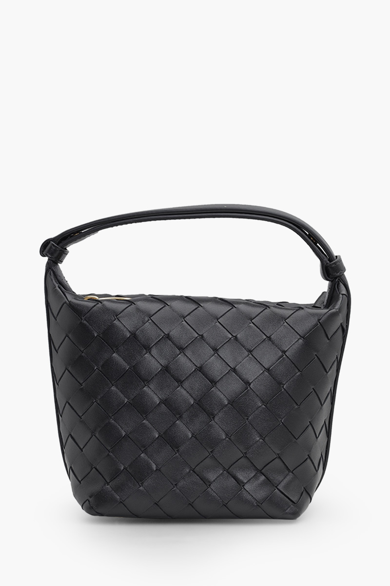 BOTTEGA VENETA Candy Wallace Intrecciato Shoulder Bag in Black GHW Soft Calfskin Leather 0