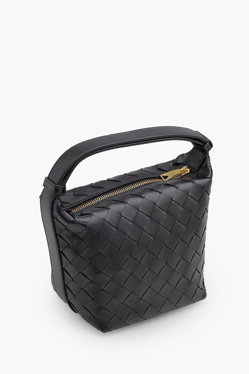 BOTTEGA VENETA Candy Wallace Intrecciato Shoulder Bag in Black GHW Soft Calfskin Leather 2