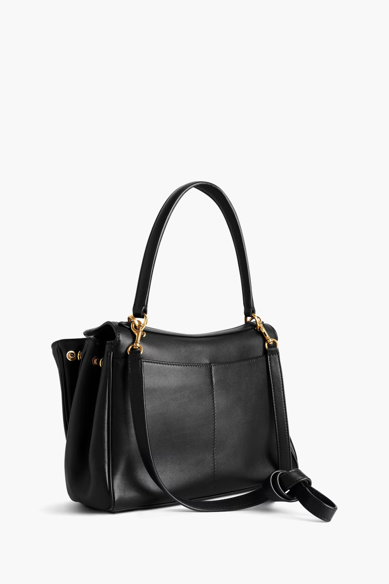 BALENCIAGA Small Rodeo Shoulder Bag in Black Smooth Calfskin GHW 2