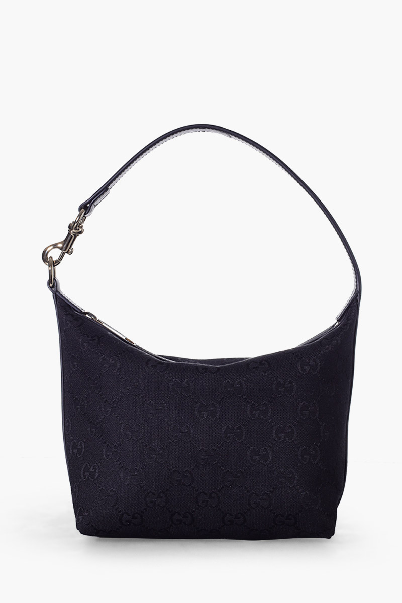 GUCCI Super Mini Original GG Shoulder Bag in Black Canvas 0