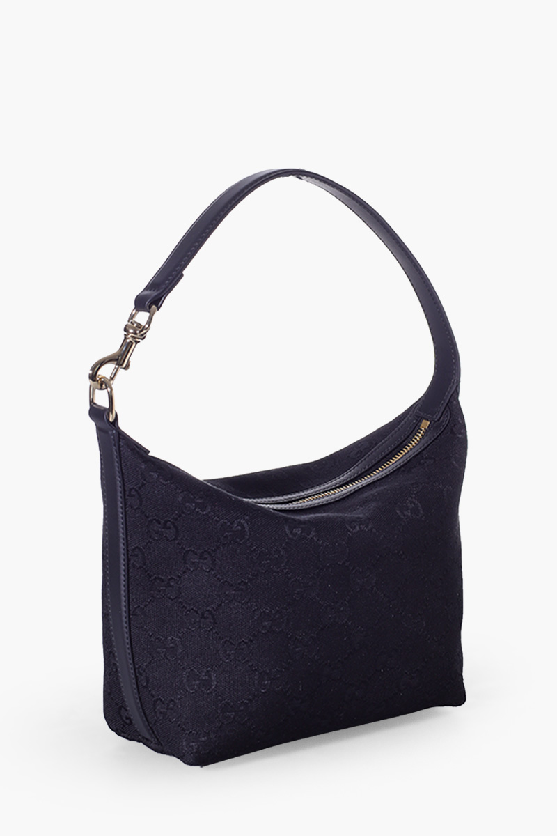 GUCCI Super Mini Original GG Shoulder Bag in Black Canvas 2