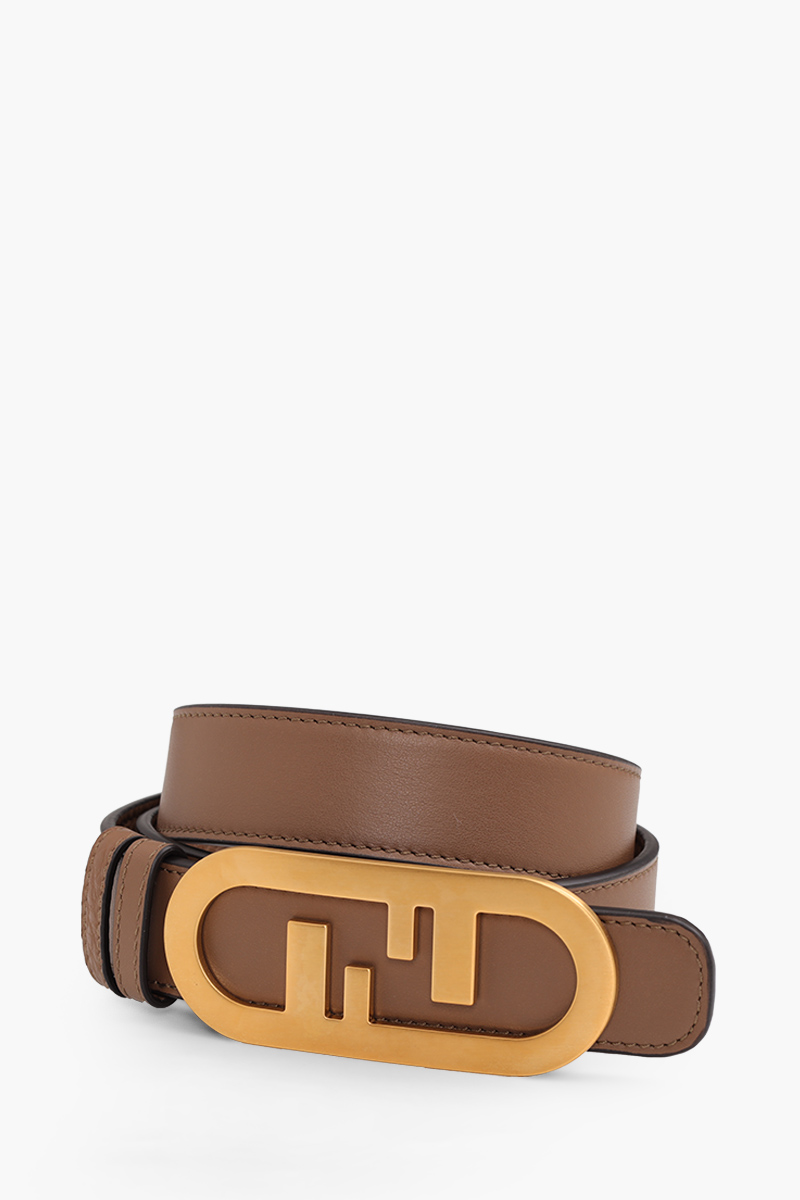 FENDI Reversible Belt 3cm in Cuoio Leather with O'Lock Buckle 1