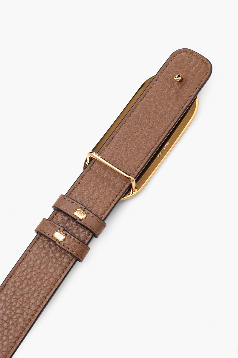 FENDI Reversible Belt 3cm in Cuoio Leather with O'Lock Buckle 3