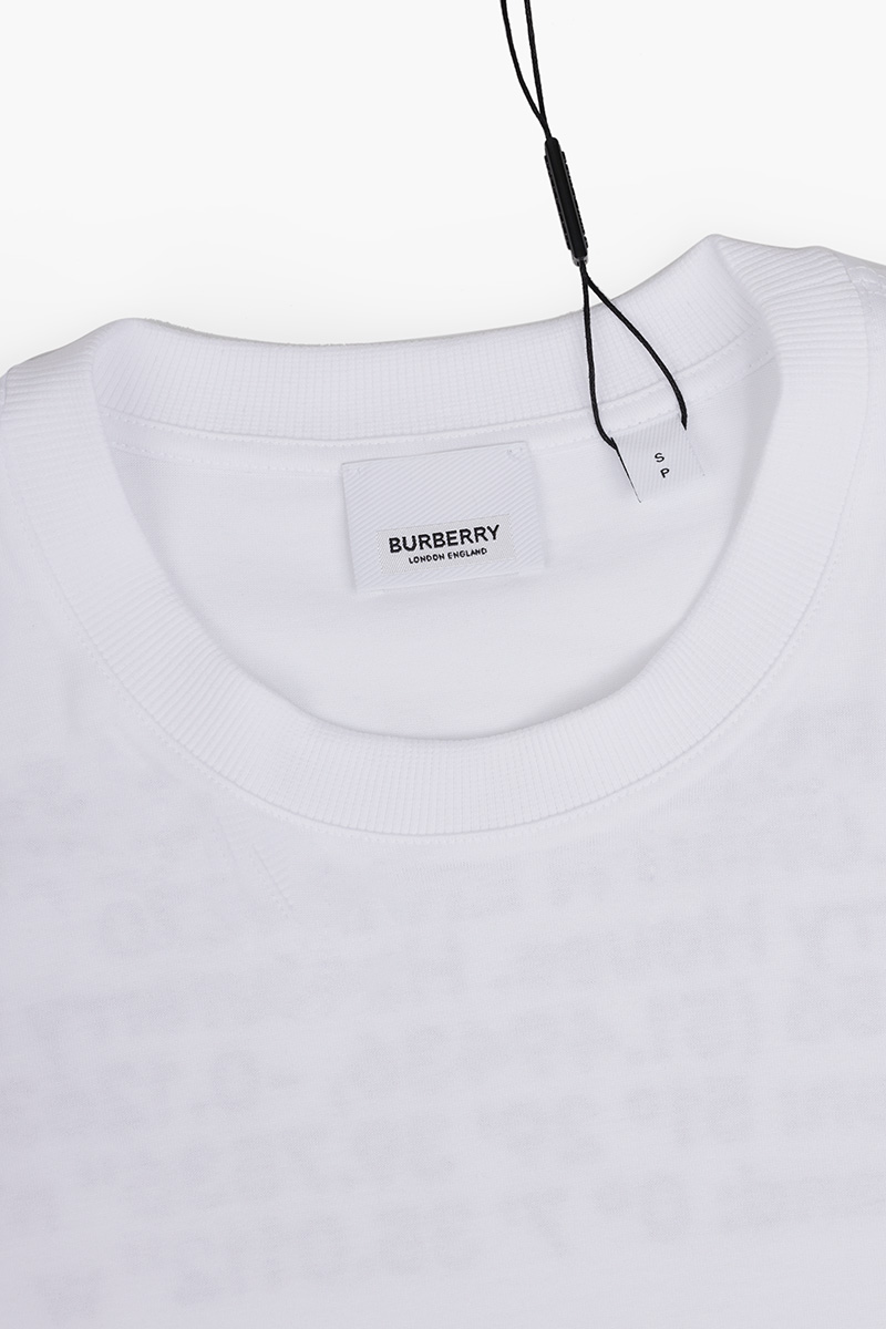 BURBERRY Men Destination Print Cotton Oversized T-shirt in White 3