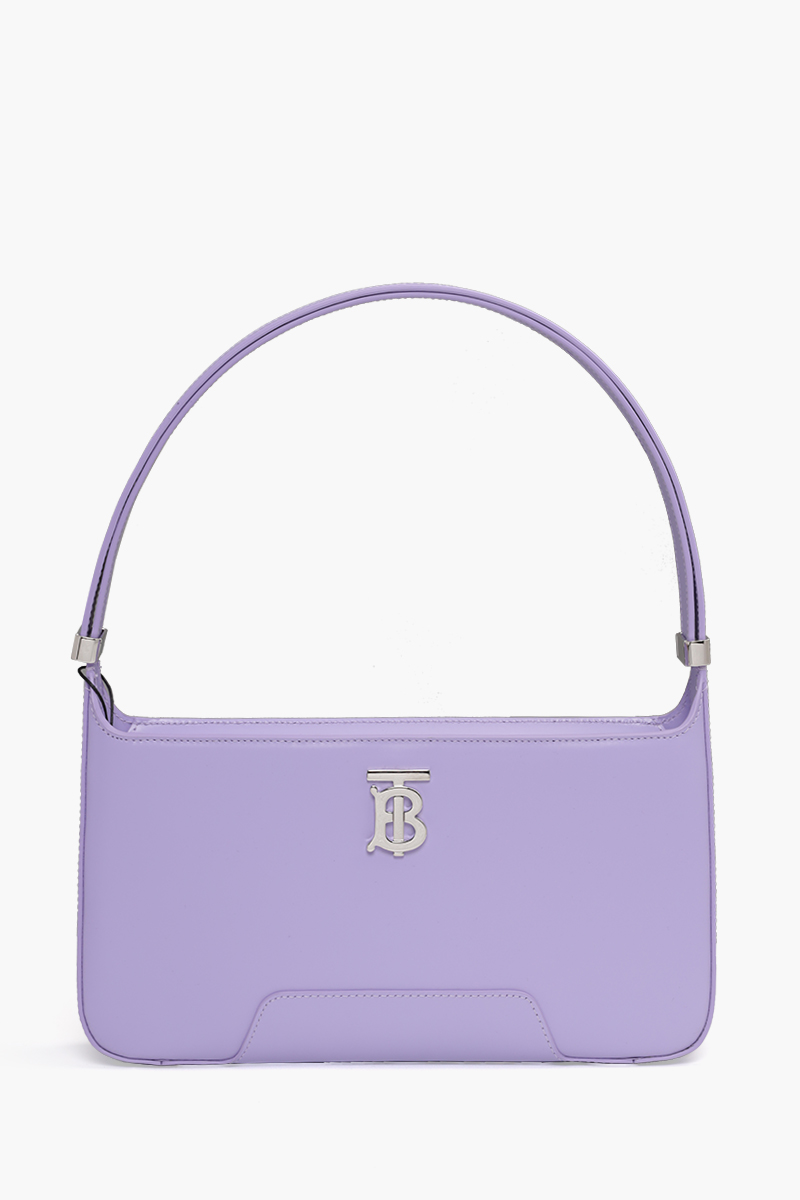 BURBERRY TB Shoulder Bag in Soft Violet Smooth Leather 0