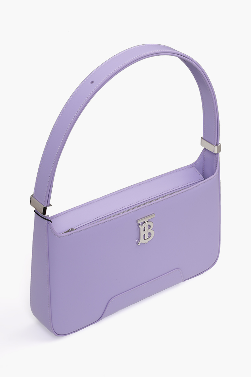 BURBERRY TB Shoulder Bag in Soft Violet Smooth Leather 2