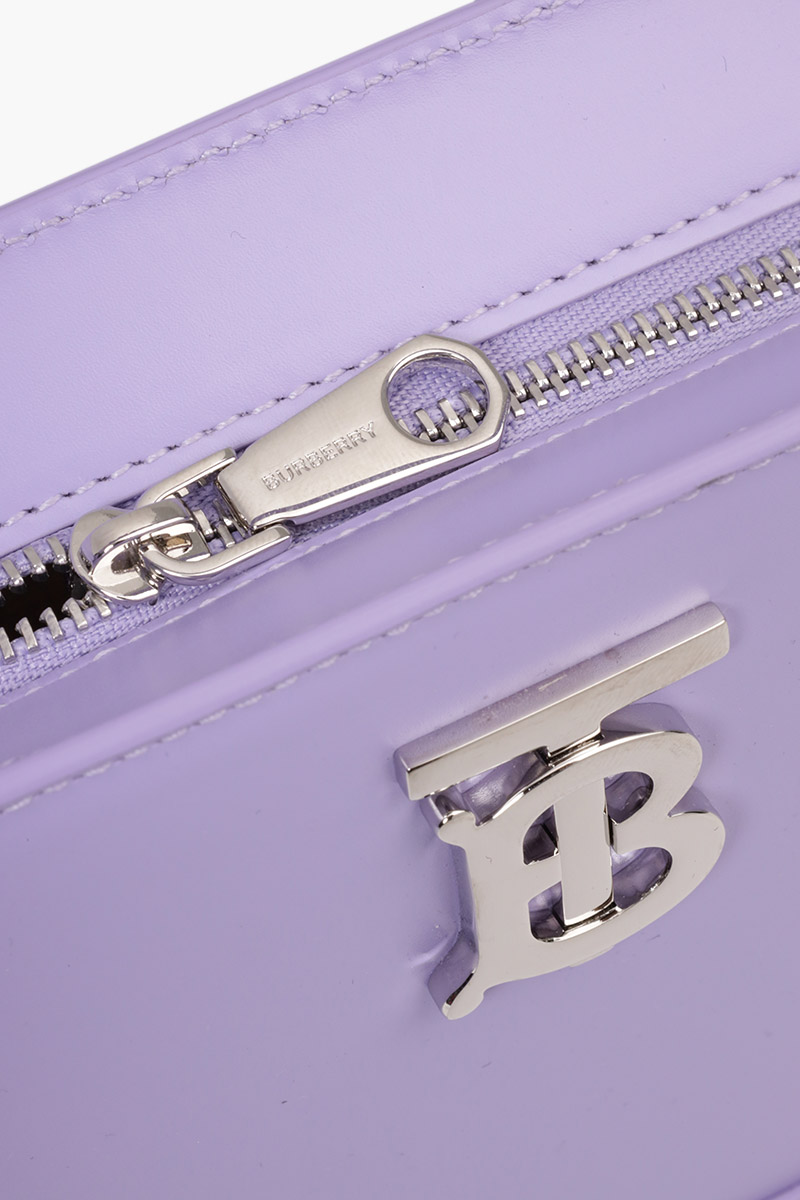 BURBERRY TB Shoulder Bag in Soft Violet Smooth Leather 3