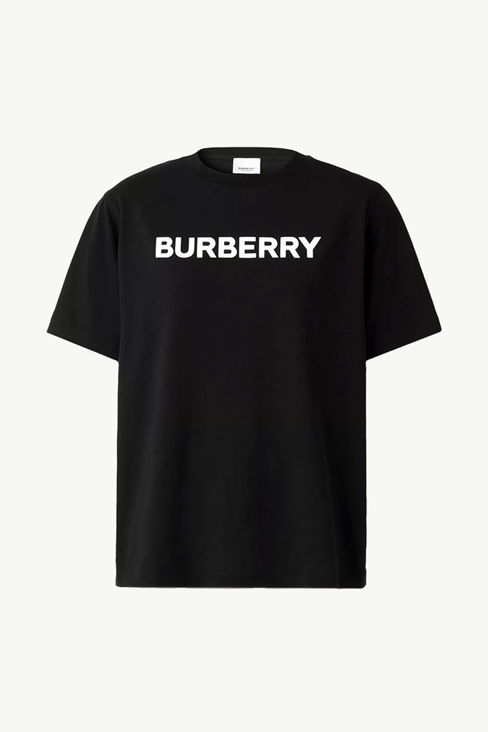 BURBERRY Women Logo Print Cotton Regular Fit T-Shirt in Black 0