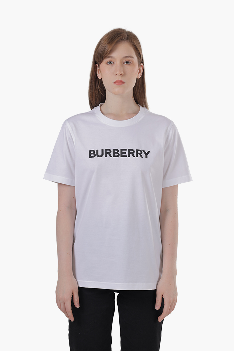 BURBERRY Women Organic Cotton Logo Print T-Shirt in White 0