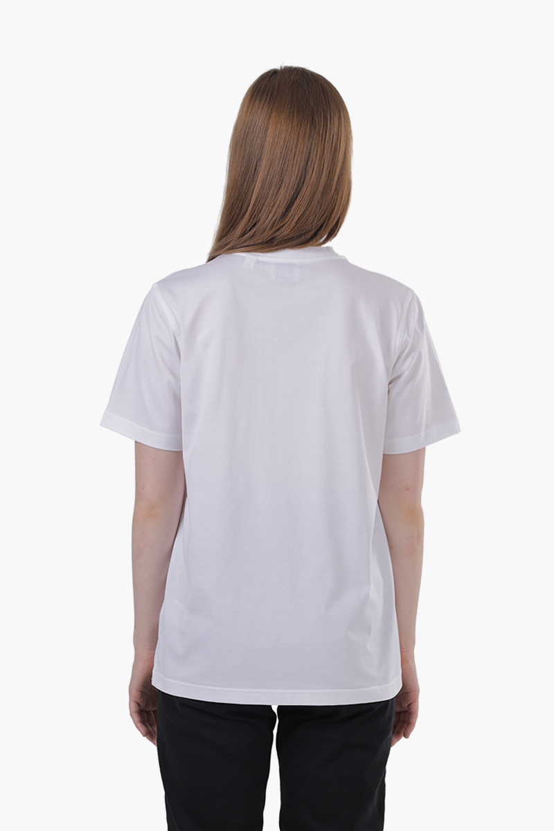 BURBERRY Women Organic Cotton Logo Print T-Shirt in White 1