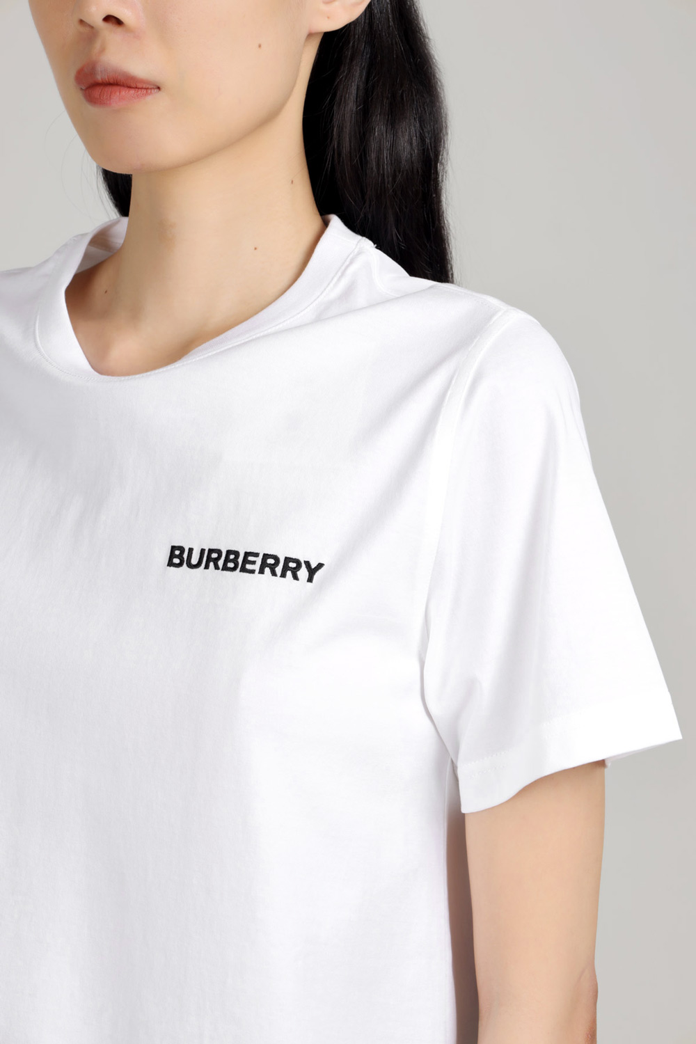 BURBERRY Women Margot Monogram Motif Cotton T-Shirt in White 4