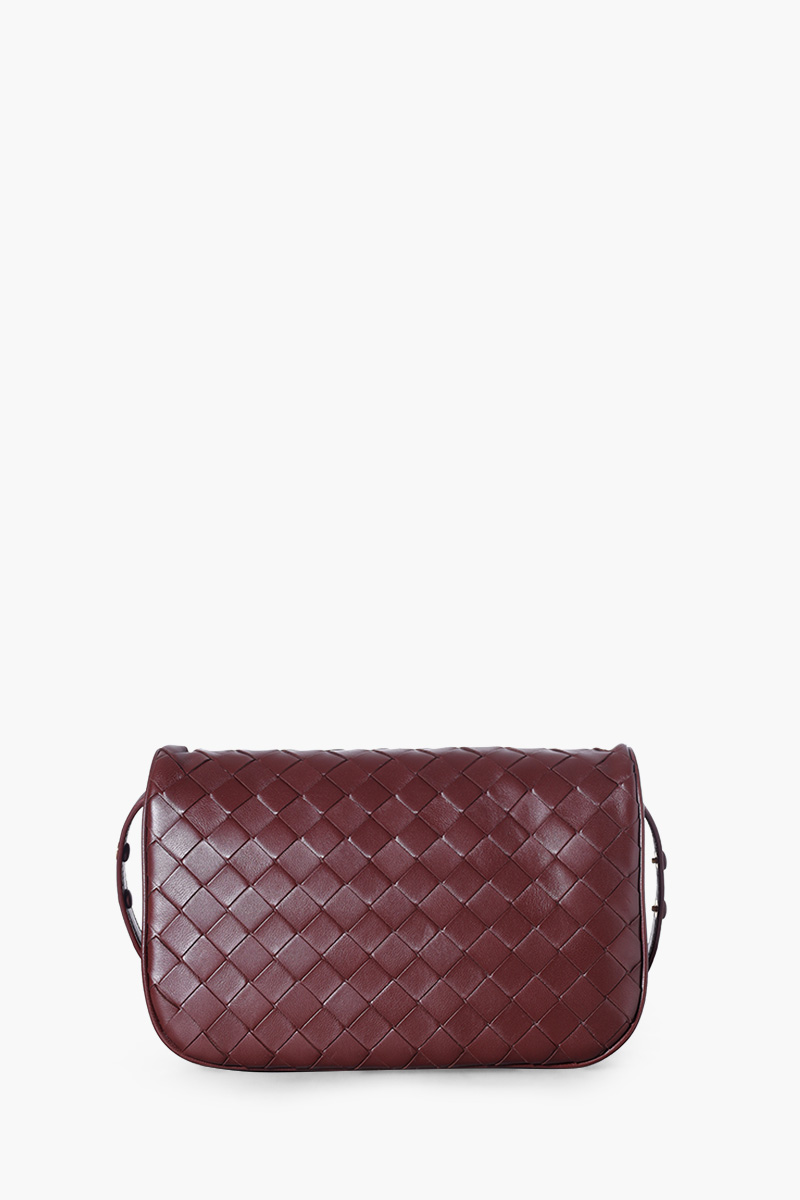 BOTTEGA VENETA Intrecciato Puff Pouch On Strap in Madder Brown Leather 1