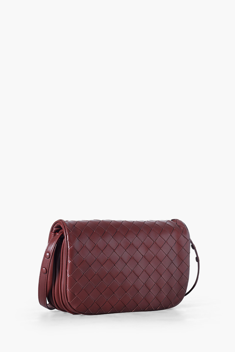 BOTTEGA VENETA Intrecciato Puff Pouch On Strap in Madder Brown Leather 2