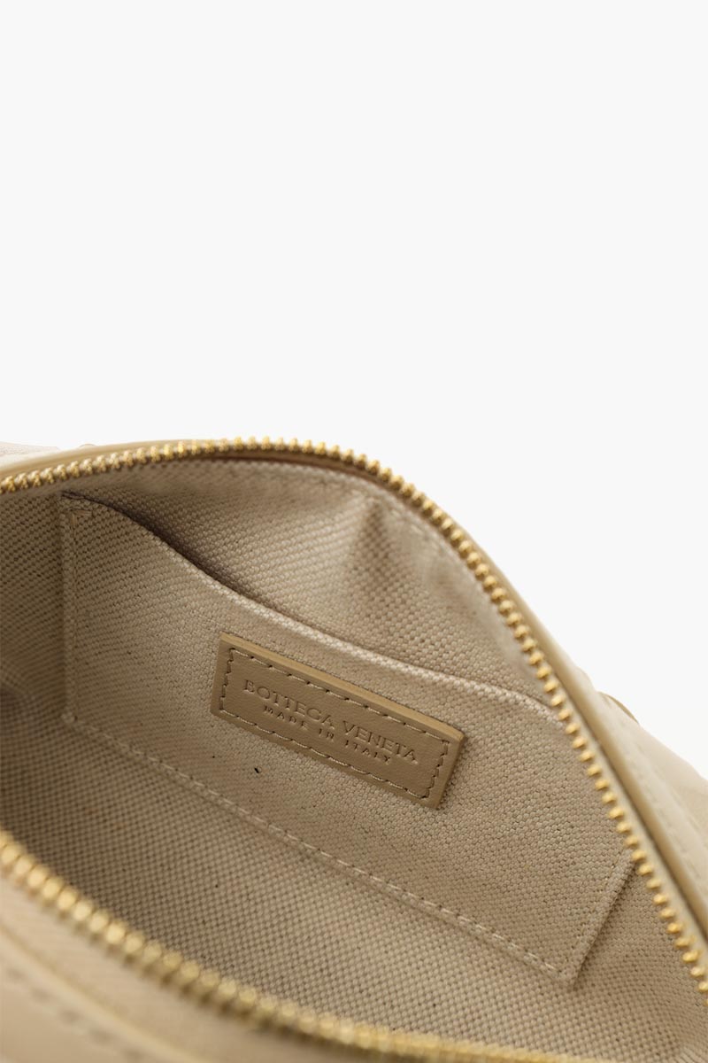 BOTTEGA VENETA Wallace Town Intrecciato Pouch Shoulder Bag in Ecru GHW Leather 4