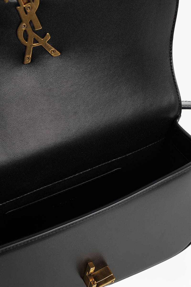SAINT LAURENT Small Solferino Shoulder Bag in Black Box Leather 4
