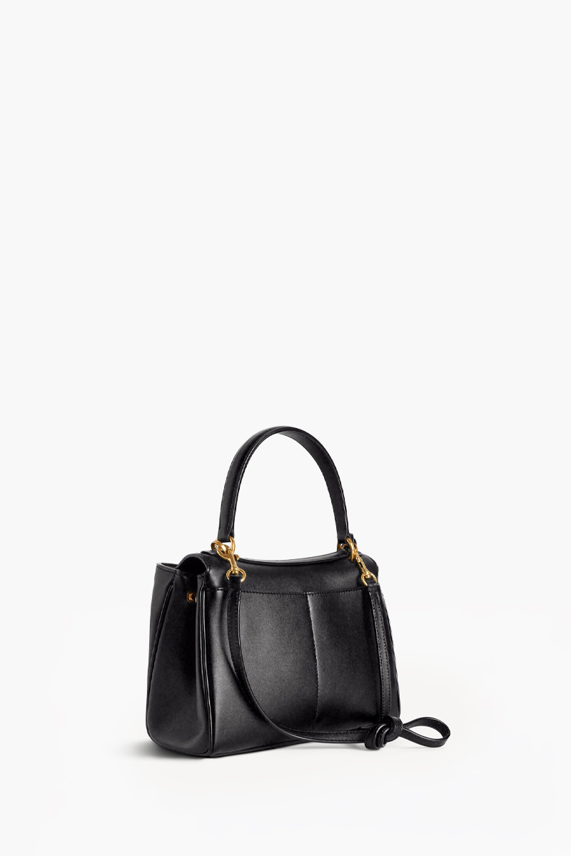 BALENCIAGA Mini Rodeo Handbag in Black Smooth Calfskin GHW 2