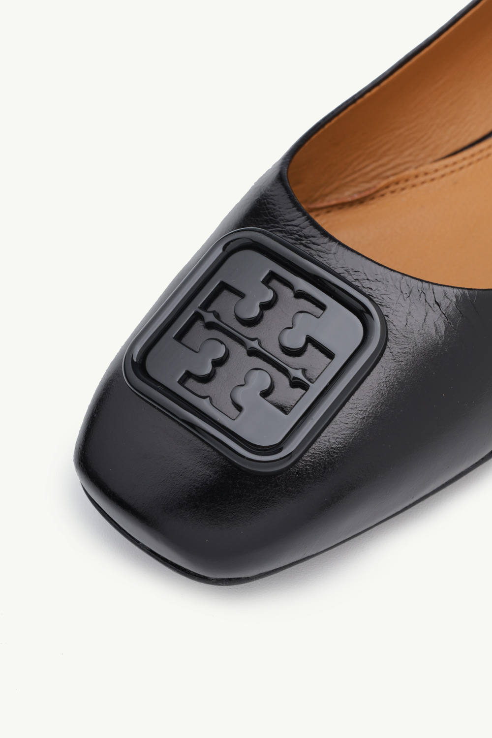 TORY BURCH Georgia Square-Toe Ballerina in Black 4