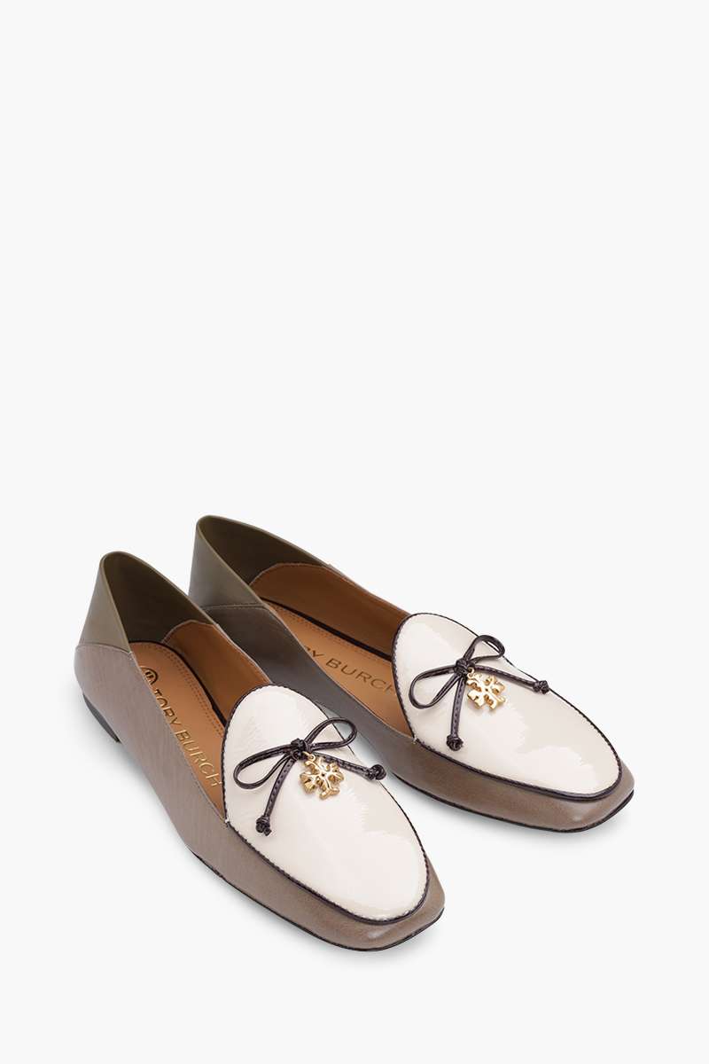 TORY BURCH Charm Loafers in Olive/Brie Calf 1