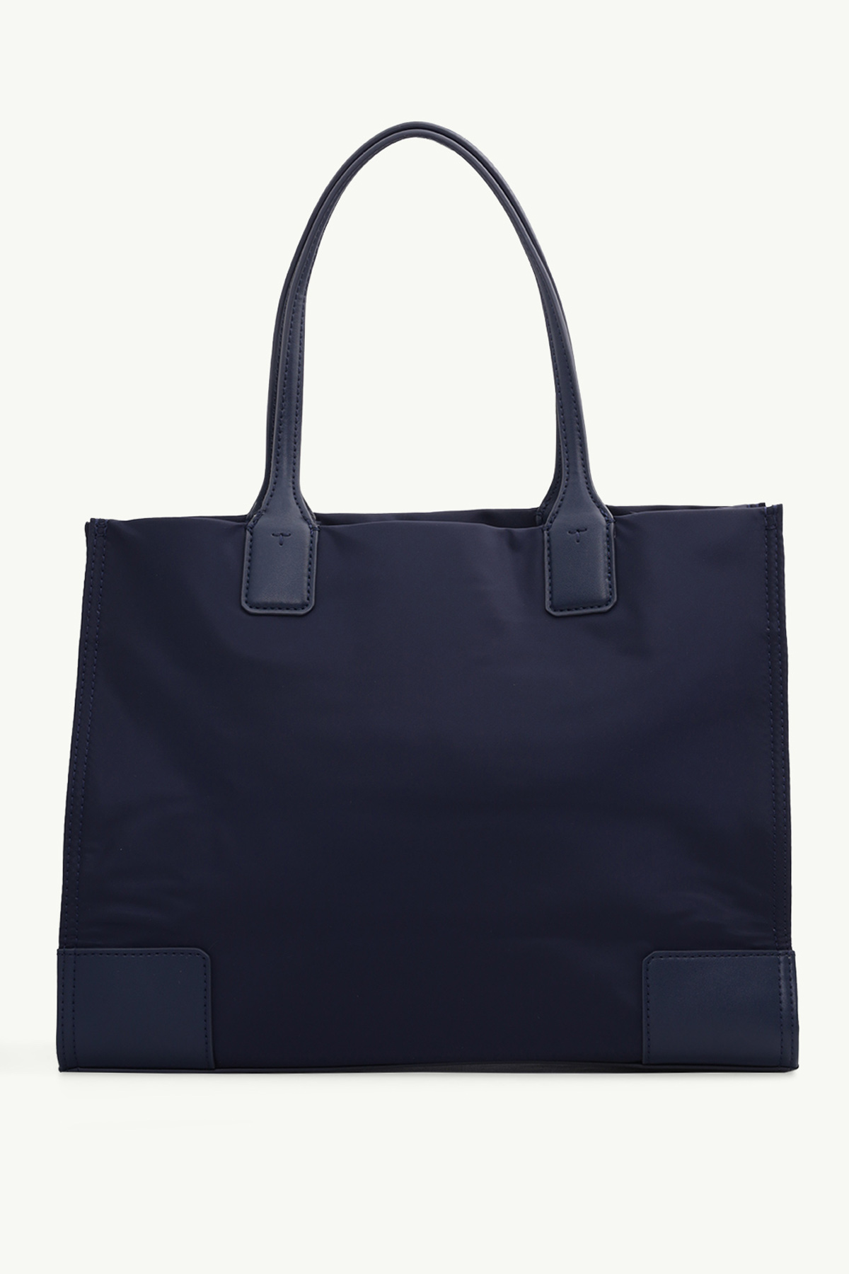 TORY BURCH Mini Ella Tote Bag in Tory Navy with Rolled Brass Hardware 1