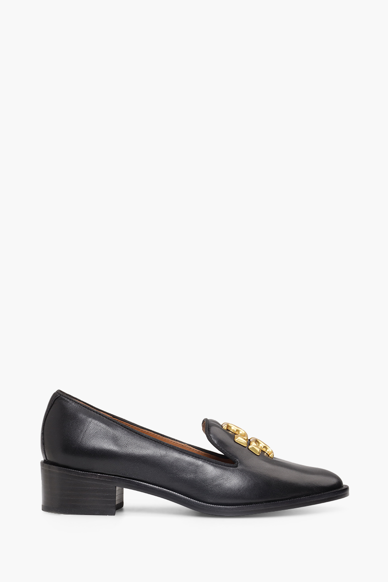 TORY BURCH Eleanor Heeled Loafers 40mm in Perfect Black 0