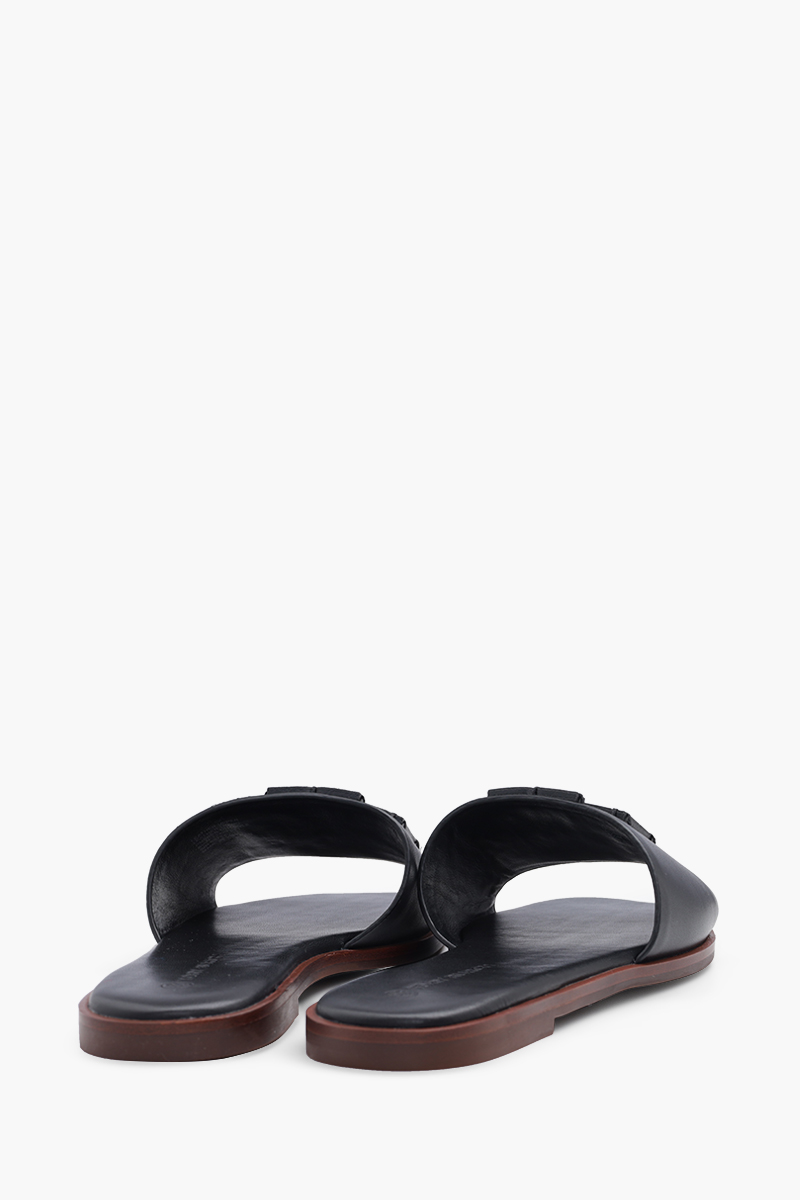 TORY BURCH Women Ines Slide Sandals in Perfect Black with Tonal Logo 2