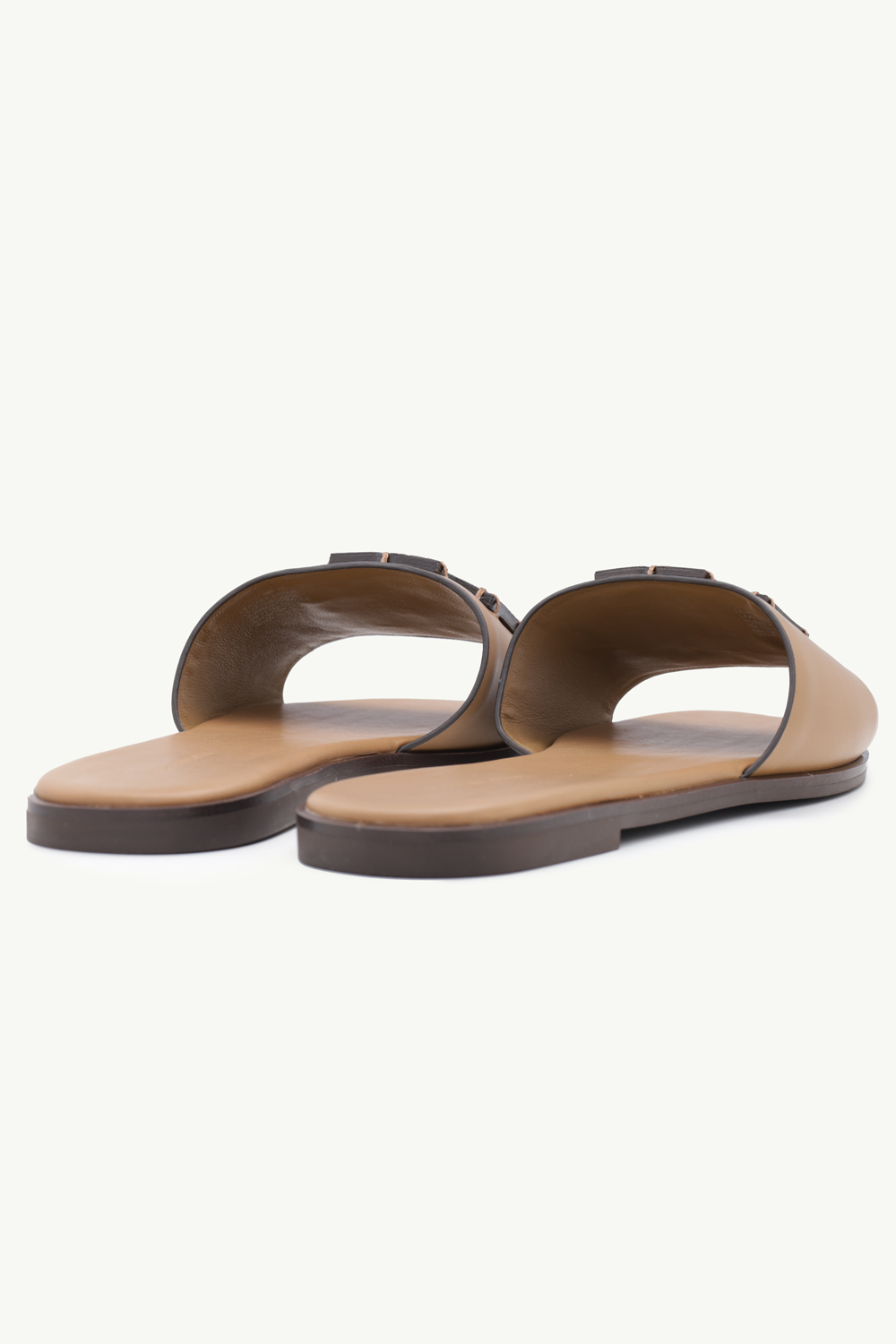 TORY BURCH Women Ines Slide Sandals in Almond Flour with Tonal Logo 2