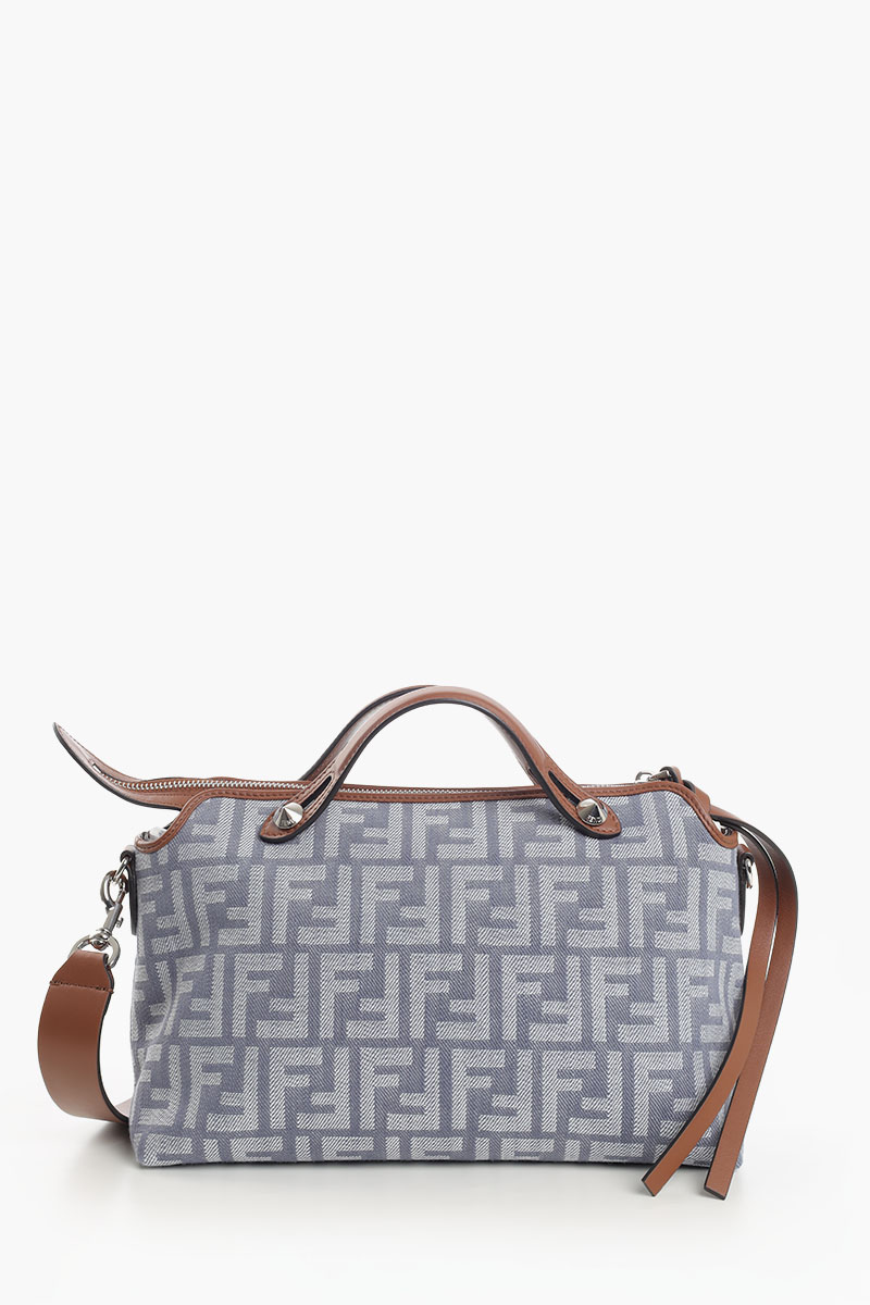 FENDI Medium FF Jacquard By The Way in Blue Denim Effect 0