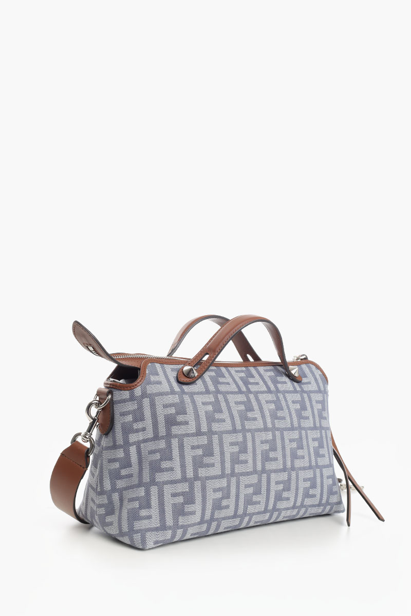 FENDI Medium FF Jacquard By The Way in Blue Denim Effect 1