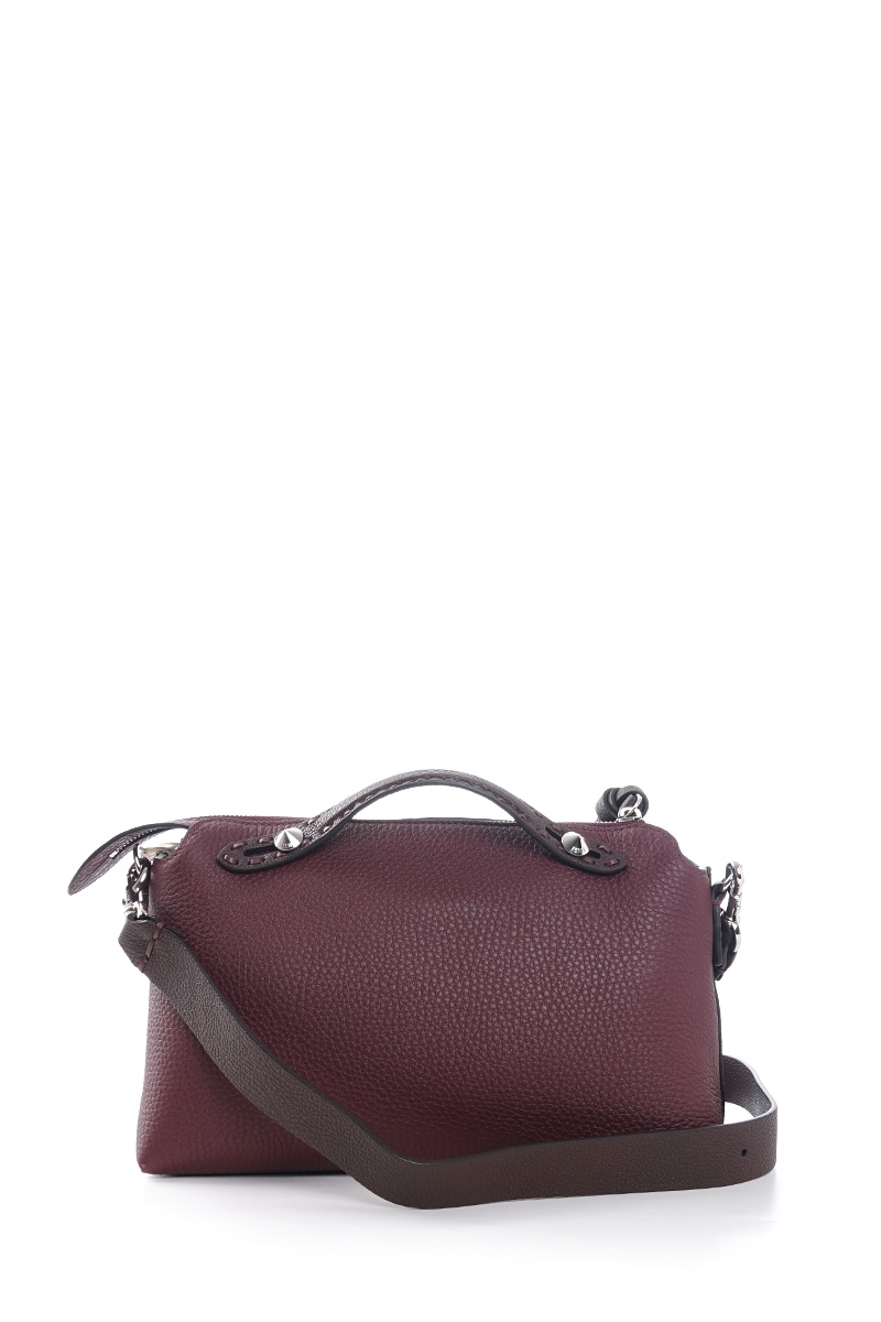 FENDI Medium By The Way Selleria Bags in Bordeaux/Rose/Brown Calfskin 2