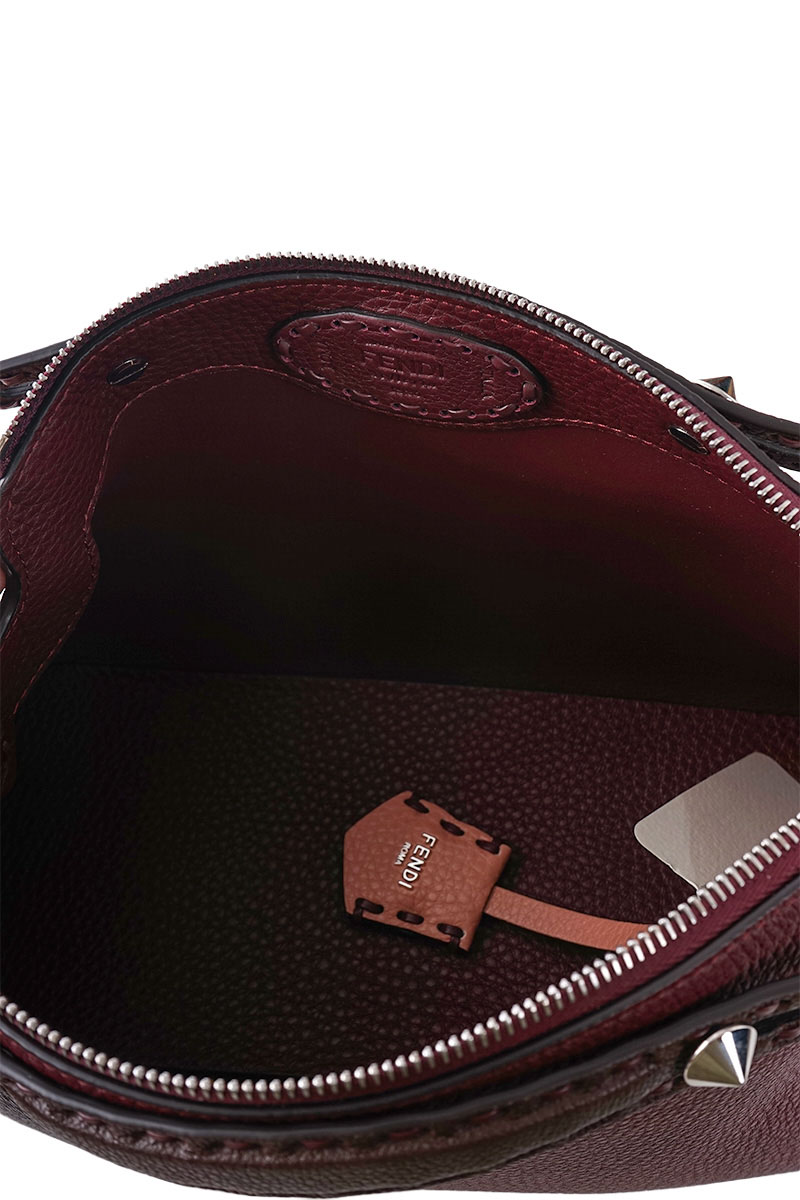 FENDI Medium By The Way Selleria Bags in Bordeaux/Rose/Brown Calfskin 3