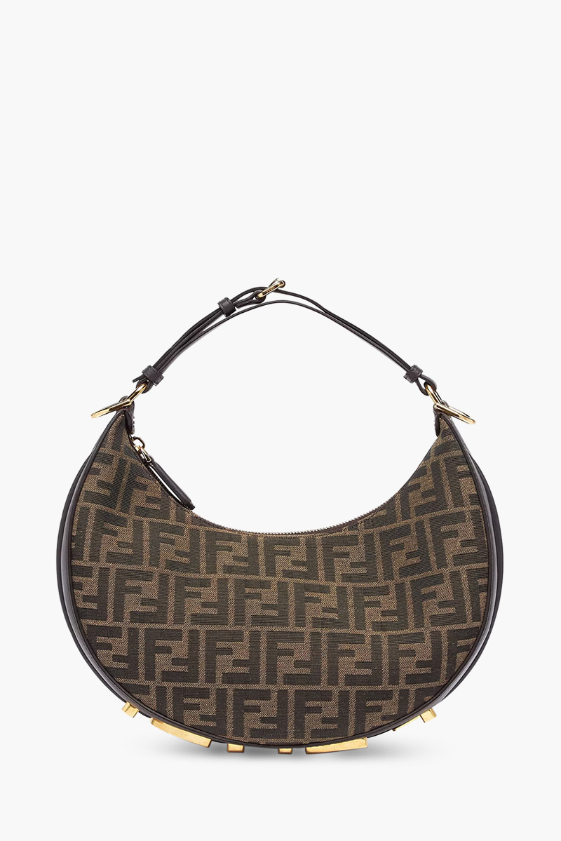 FENDI Small Fendigraphy Hobo Bag in Brown with FF Logo 0