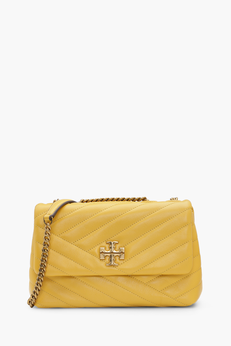 TORY BURCH Small Kira Chevron Convertible Shoulder Bag in Golden Sunset with Rolled Brass Hardware 0