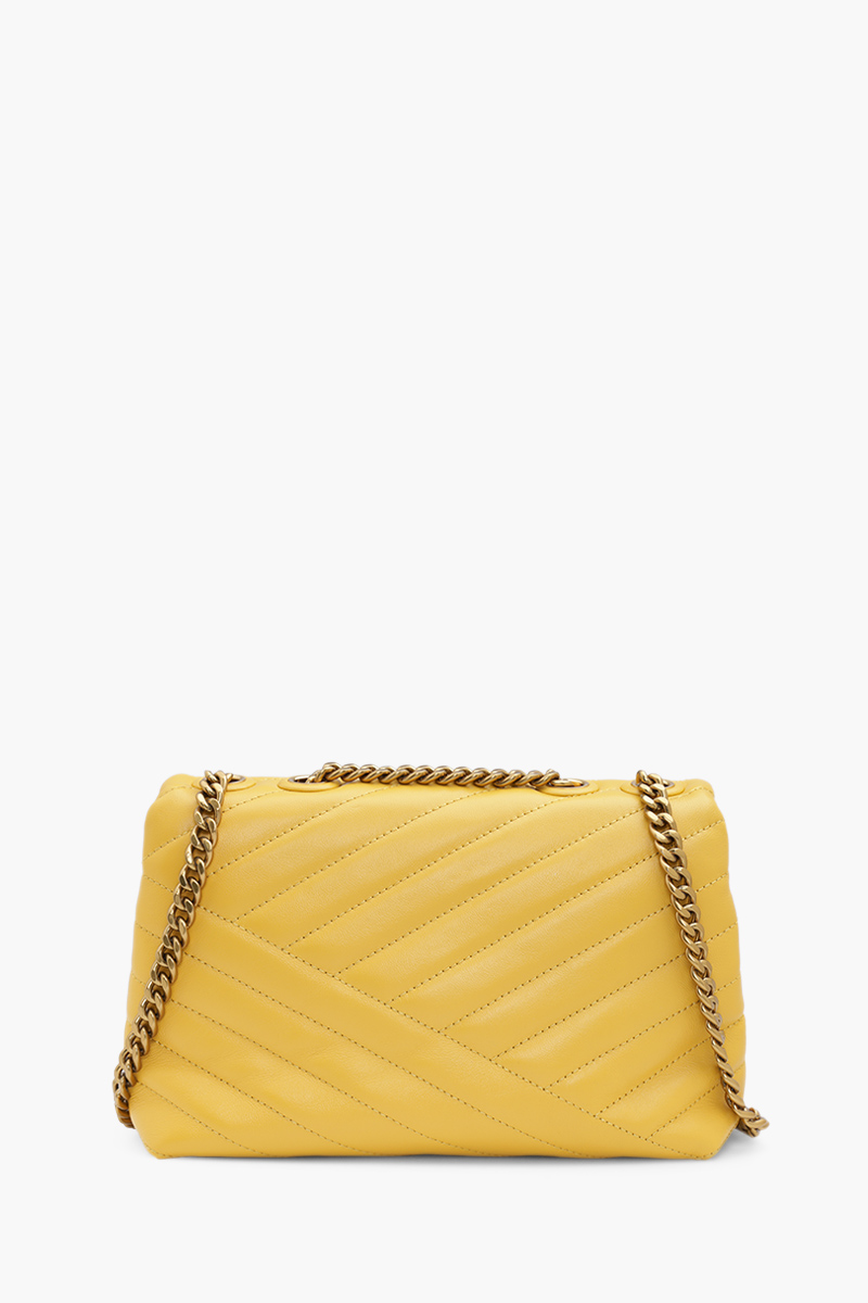 TORY BURCH Small Kira Chevron Convertible Shoulder Bag in Golden Sunset with Rolled Brass Hardware 1