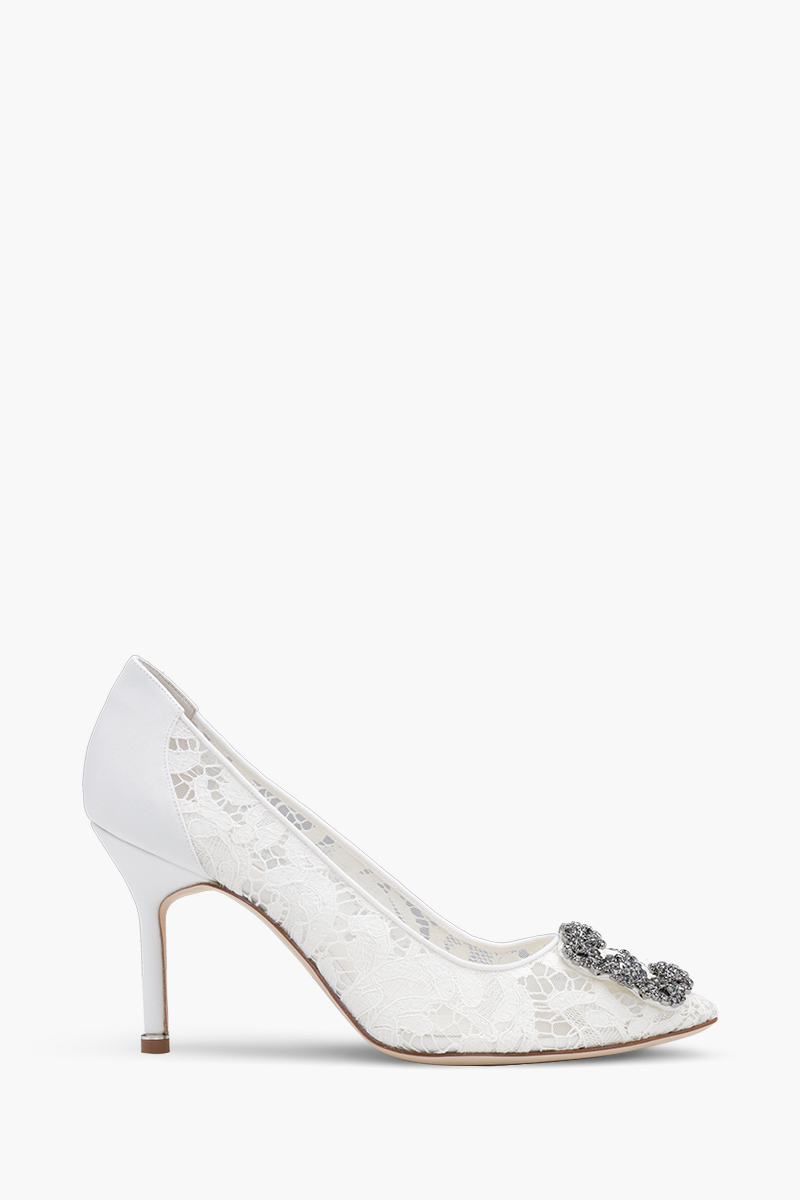 Cream store lace pumps